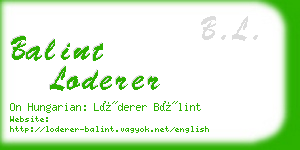 balint loderer business card